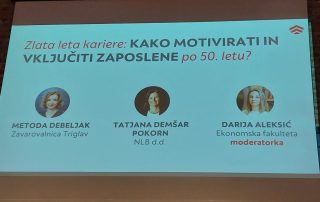 Okrogla miza Zlata leta kariere: kako motivirati in vključiti zaposlene po 50. letu?, ki jo je 29. septembra 2026 organiziral Poslovni center Ekonomske fakultete